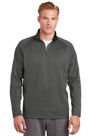 Sport-Tek Sport-Wick Fleece 1/4-Zip Pullover (Dark Smoke Grey/ Black)