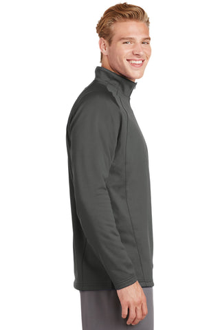 Sport-Tek Sport-Wick Fleece 1/4-Zip Pullover (Dark Smoke Grey/ Black)