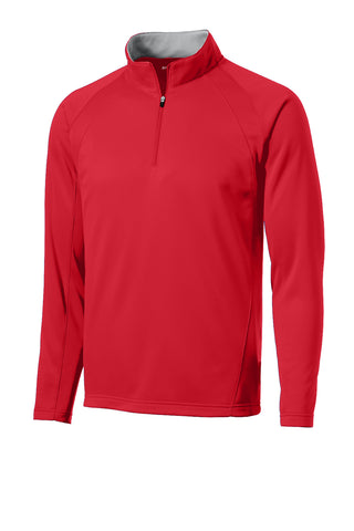 Sport-Tek Sport-Wick Fleece 1/4-Zip Pullover (Deep Red/ Silver)