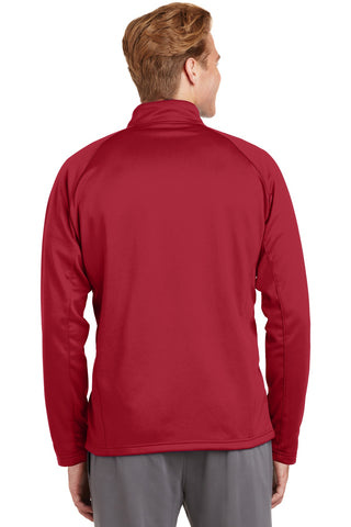 Sport-Tek Sport-Wick Fleece 1/4-Zip Pullover (Deep Red/ Silver)