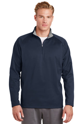 Sport-Tek Sport-Wick Fleece 1/4-Zip Pullover (Navy/ Silver)