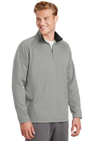 Sport-Tek Sport-Wick Fleece 1/4-Zip Pullover (Silver/ Black)