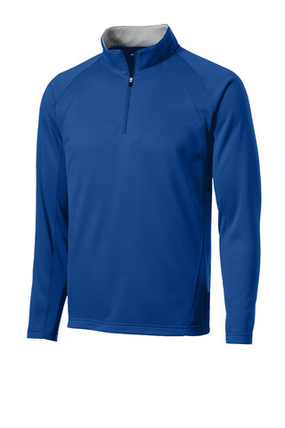 Sport-Tek Sport-Wick Fleece 1/4-Zip Pullover (True Royal/ Silver)