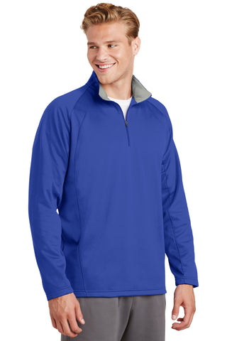 Sport-Tek Sport-Wick Fleece 1/4-Zip Pullover (True Royal/ Silver)