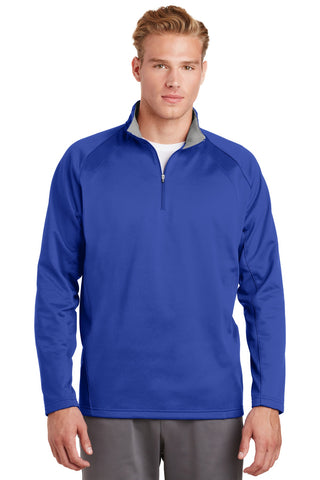 Sport-Tek Sport-Wick Fleece 1/4-Zip Pullover (True Royal/ Silver)