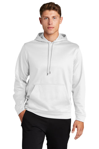 Sport-Tek Sport-Wick Fleece Hooded Pullover (White)