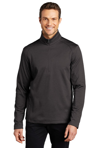 Port Authority Diamond Heather Fleece 1/4-Zip Pullover (Dark Charcoal Heather)