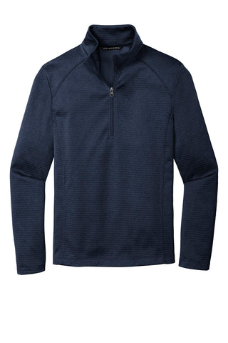 Port Authority Diamond Heather Fleece 1/4-Zip Pullover (Dress Blue Navy Heather)