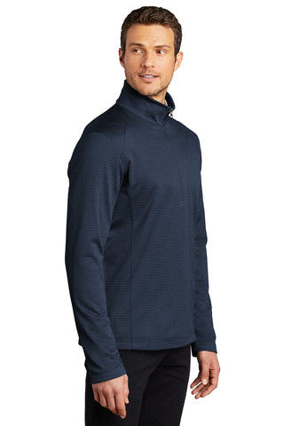 Port Authority Diamond Heather Fleece 1/4-Zip Pullover (Dress Blue Navy Heather)