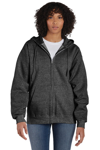 Hanes Ultimate Cotton Full-Zip Hooded Sweatshirt (White)