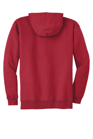 Hanes Ultimate Cotton Full-Zip Hooded Sweatshirt (Deep Red)