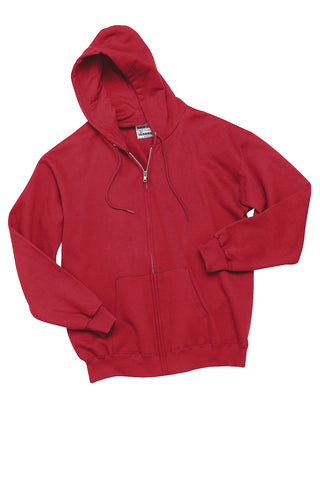 Hanes Ultimate Cotton Full-Zip Hooded Sweatshirt (Deep Red)