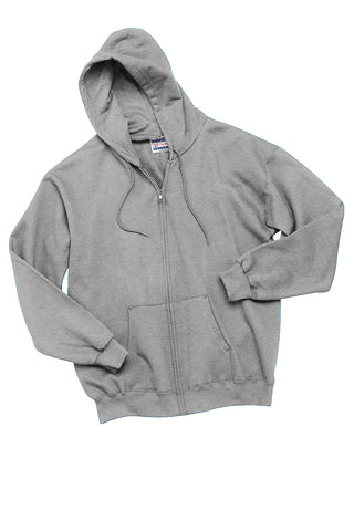 Hanes Ultimate Cotton Full-Zip Hooded Sweatshirt (Light Steel)