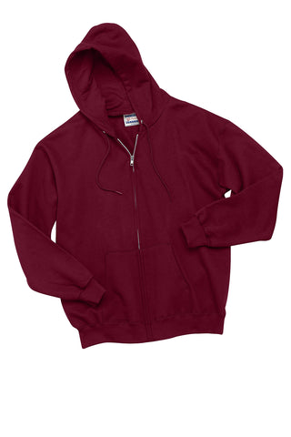 Hanes Ultimate Cotton Full-Zip Hooded Sweatshirt (Maroon)