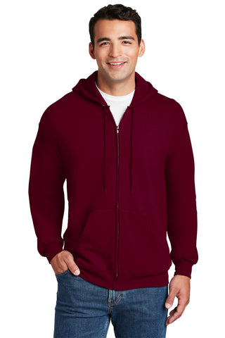 Hanes Ultimate Cotton Full-Zip Hooded Sweatshirt (Maroon)