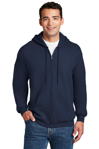 Hanes Ultimate Cotton Full-Zip Hooded Sweatshirt (Navy)