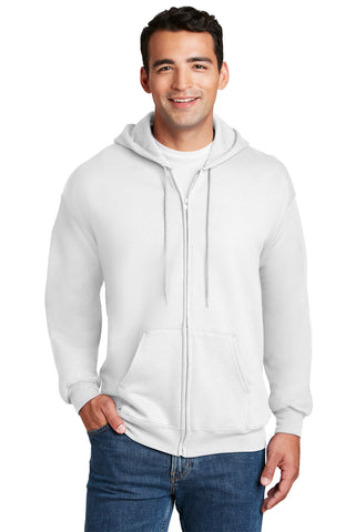 Hanes Ultimate Cotton Full-Zip Hooded Sweatshirt (White)
