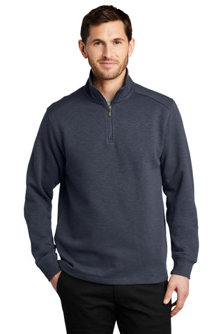 Port Authority Slub Fleece 1/4-Zip Pullover (Slate Grey)