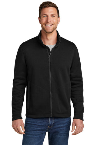 Port Authority Arc Sweater Fleece Jacket (Deep Black)
