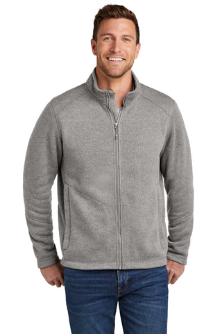 Port Authority Arc Sweater Fleece Jacket (Deep Smoke Heather)