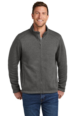 Port Authority Arc Sweater Fleece Jacket (Grey Smoke Heather)
