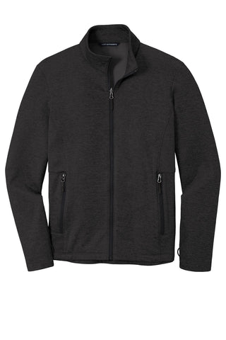 Port Authority Collective Striated Fleece Jacket (Deep Black Heather)