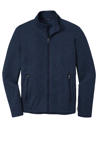 Port Authority Collective Striated Fleece Jacket (River Blue Navy Heather)