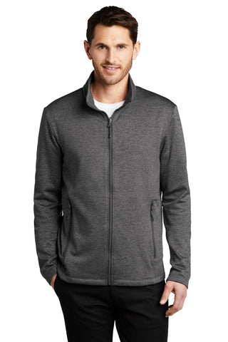 Port Authority Collective Striated Fleece Jacket (Sterling Grey Heather)