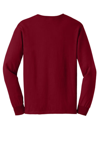 Gildan Ultra Cotton 100% US Cotton Long Sleeve T-Shirt (Cardinal Red)