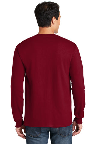 Gildan Ultra Cotton 100% US Cotton Long Sleeve T-Shirt (Cardinal Red)