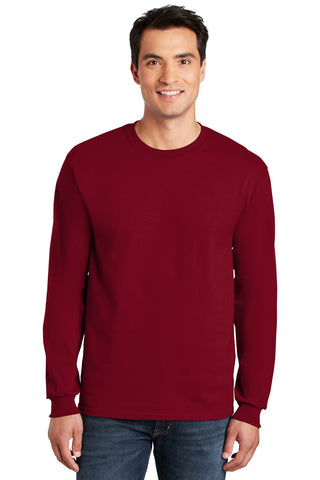 Gildan Ultra Cotton 100% US Cotton Long Sleeve T-Shirt (Cardinal Red)