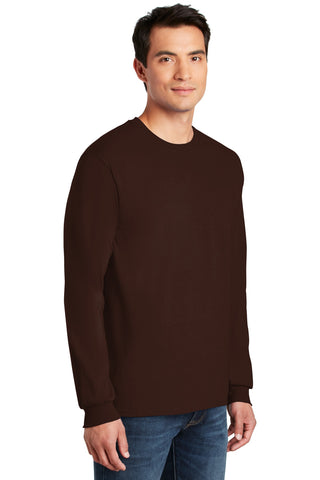 Gildan Ultra Cotton 100% US Cotton Long Sleeve T-Shirt (Dark Chocolate)