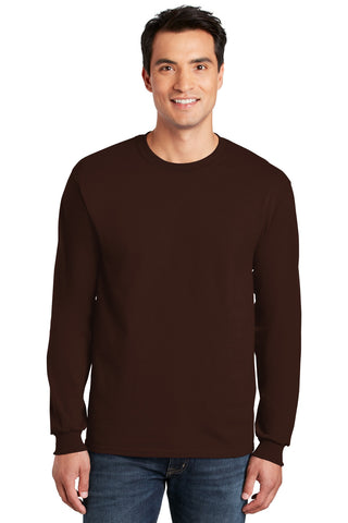 Gildan Ultra Cotton 100% US Cotton Long Sleeve T-Shirt (Dark Chocolate)