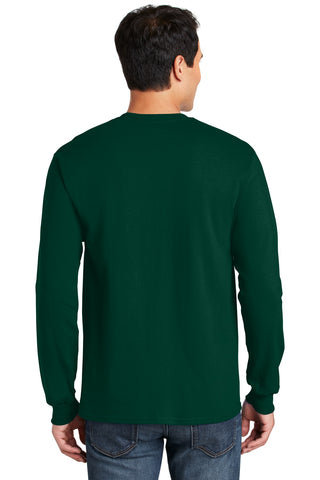 Gildan Ultra Cotton 100% US Cotton Long Sleeve T-Shirt (Forest Green)