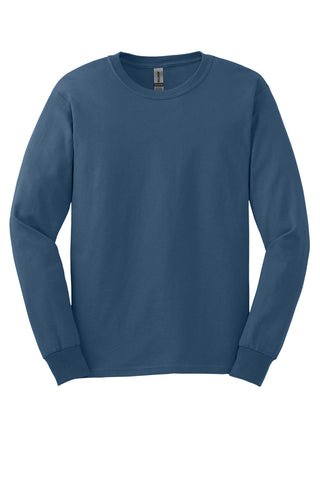 Gildan Ultra Cotton 100% US Cotton Long Sleeve T-Shirt (Indigo Blue)