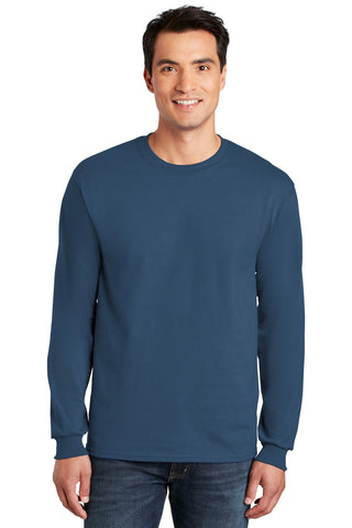 Gildan Ultra Cotton 100% US Cotton Long Sleeve T-Shirt (Indigo Blue)