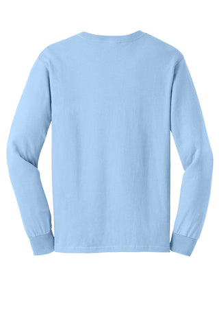 Gildan Ultra Cotton 100% US Cotton Long Sleeve T-Shirt (Light Blue)