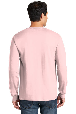 Gildan Ultra Cotton 100% US Cotton Long Sleeve T-Shirt (Light Pink)