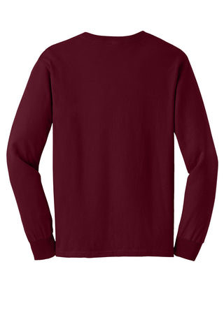 Gildan Ultra Cotton 100% US Cotton Long Sleeve T-Shirt (Maroon)