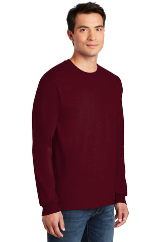 Gildan Ultra Cotton 100% US Cotton Long Sleeve T-Shirt (Maroon)