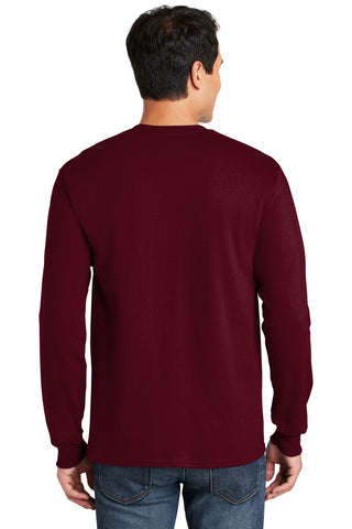 Gildan Ultra Cotton 100% US Cotton Long Sleeve T-Shirt (Maroon)