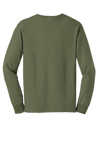 Gildan Ultra Cotton 100% US Cotton Long Sleeve T-Shirt (Military Green)