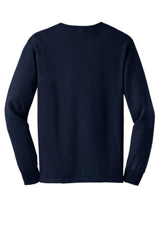 Gildan Ultra Cotton 100% US Cotton Long Sleeve T-Shirt (Navy)