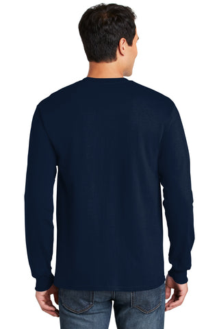 Gildan Ultra Cotton 100% US Cotton Long Sleeve T-Shirt (Navy)