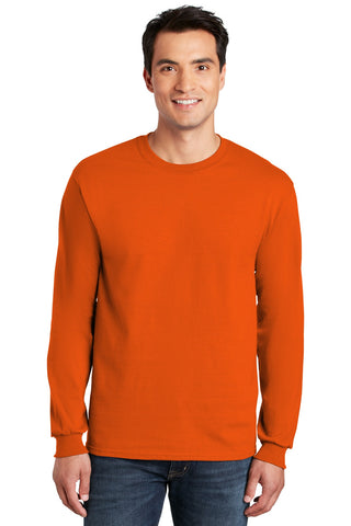 Gildan Ultra Cotton 100% US Cotton Long Sleeve T-Shirt (Orange)