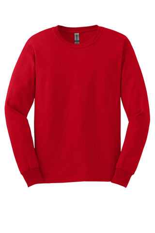 Gildan Ultra Cotton 100% US Cotton Long Sleeve T-Shirt (Red)