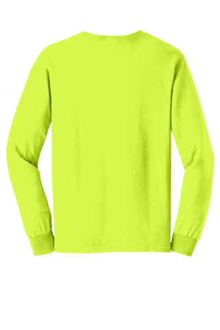 Gildan Ultra Cotton 100% US Cotton Long Sleeve T-Shirt (Safety Green*)