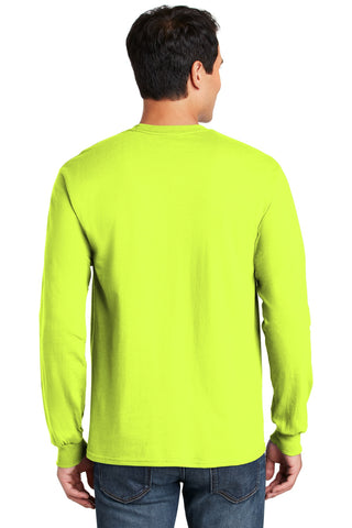 Gildan Ultra Cotton 100% US Cotton Long Sleeve T-Shirt (Safety Green*)