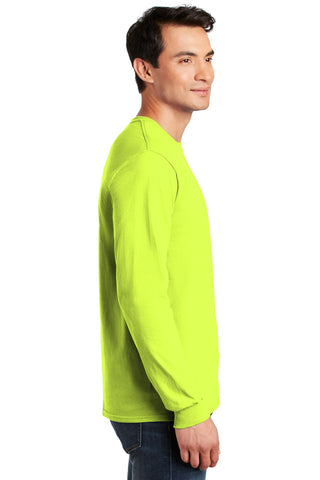 Gildan Ultra Cotton 100% US Cotton Long Sleeve T-Shirt (Safety Green*)