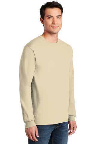 Gildan Ultra Cotton 100% US Cotton Long Sleeve T-Shirt (Sand)